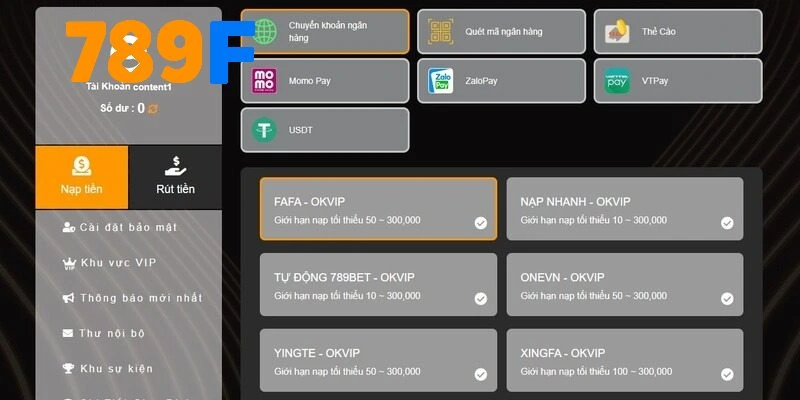 Nạp vốn uy tín tại ngân hàng/banking